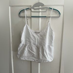 Abercrombie white linen top